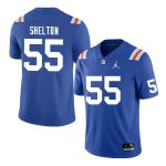 Men's Florida Gators #55 Antonio Shelton NCAA Nike Blue Throwback Authentic Stitched College Football Jersey QFZ4562NR